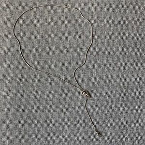 Madewell silver adjustable knot necklace